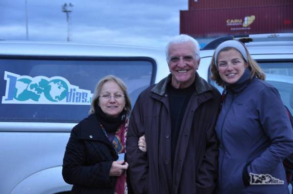 Encontro com um simpático casal brasileiro nas ruas de Ushuaia, no sul da Terra do Fogo, na Argentina